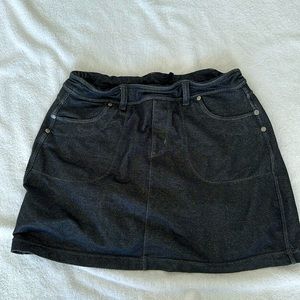 Athleta small size skort stretchable black denim like